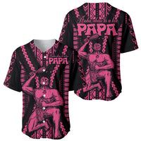 Maori Fathers Day New Zealand Baseball Jersey Aroha Ahau Ki A Koe Papa - Pink LT9 - Wonder Print Shop