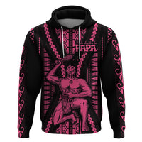 Maori Fathers Day New Zealand Hoodie Aroha Ahau Ki A Koe Papa - Pink - Wonder Print Shop