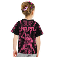 Maori Fathers Day New Zealand Kid T Shirt Aroha Ahau Ki A Koe Papa - Pink - Wonder Print Shop
