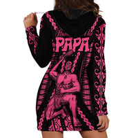 Custom Maori Fathers Day New Zealand Hoodie Dress Aroha Ahau Ki A Koe Papa - Pink - Wonder Print Shop