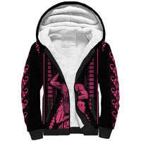 Custom Maori Fathers Day New Zealand Sherpa Hoodie Aroha Ahau Ki A Koe Papa - Pink - Wonder Print Shop