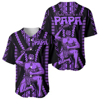Maori Fathers Day New Zealand Baseball Jersey Aroha Ahau Ki A Koe Papa - Purple LT9 - Wonder Print Shop