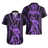 Maori Fathers Day New Zealand Hawaiian Shirt Aroha Ahau Ki A Koe Papa - Purple - Wonder Print Shop
