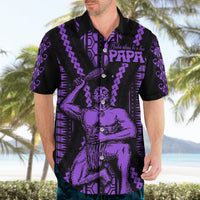 Maori Fathers Day New Zealand Hawaiian Shirt Aroha Ahau Ki A Koe Papa - Purple - Wonder Print Shop