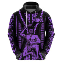 Maori Fathers Day New Zealand Hoodie Aroha Ahau Ki A Koe Papa - Purple - Wonder Print Shop