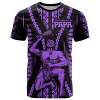 Maori Fathers Day New Zealand T Shirt Aroha Ahau Ki A Koe Papa - Purple - Wonder Print Shop