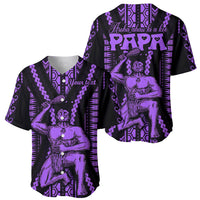 Custom Maori Fathers Day New Zealand Baseball Jersey Aroha Ahau Ki A Koe Papa - Purple LT9 - Wonder Print Shop