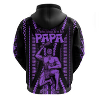 Custom Maori Fathers Day New Zealand Hoodie Aroha Ahau Ki A Koe Papa - Purple - Wonder Print Shop