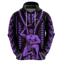 Custom Maori Fathers Day New Zealand Hoodie Aroha Ahau Ki A Koe Papa - Purple - Wonder Print Shop