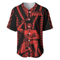 Maori Fathers Day New Zealand Baseball Jersey Aroha Ahau Ki A Koe Papa - Red LT9 - Wonder Print Shop