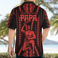 Maori Fathers Day New Zealand Hawaiian Shirt Aroha Ahau Ki A Koe Papa - Red - Wonder Print Shop