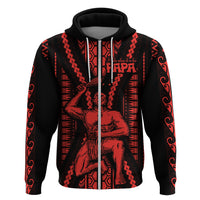 Maori Fathers Day New Zealand Hoodie Aroha Ahau Ki A Koe Papa - Red - Wonder Print Shop