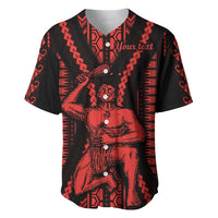 Custom Maori Fathers Day New Zealand Baseball Jersey Aroha Ahau Ki A Koe Papa - Red LT9 - Wonder Print Shop