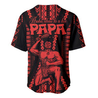 Custom Maori Fathers Day New Zealand Baseball Jersey Aroha Ahau Ki A Koe Papa - Red LT9 - Wonder Print Shop