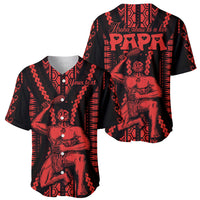 Custom Maori Fathers Day New Zealand Baseball Jersey Aroha Ahau Ki A Koe Papa - Red LT9 - Wonder Print Shop