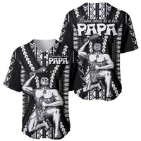 Maori Fathers Day New Zealand Baseball Jersey Aroha Ahau Ki A Koe Papa - Black LT9 - Wonder Print Shop