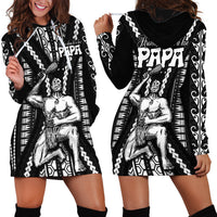 Maori Fathers Day New Zealand Hoodie Dress Aroha Ahau Ki A Koe Papa - Black - Wonder Print Shop