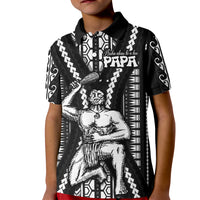 Maori Fathers Day New Zealand Kid Polo Shirt Aroha Ahau Ki A Koe Papa - Black - Wonder Print Shop