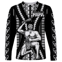 Maori Fathers Day New Zealand Long Sleeve Shirt Aroha Ahau Ki A Koe Papa - Black - Wonder Print Shop
