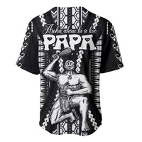 Custom Maori Fathers Day New Zealand Baseball Jersey Aroha Ahau Ki A Koe Papa - Black LT9 - Wonder Print Shop