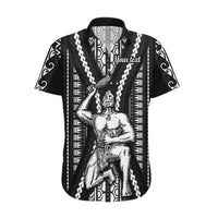 Custom Maori Fathers Day New Zealand Hawaiian Shirt Aroha Ahau Ki A Koe Papa - Black - Wonder Print Shop