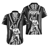 Custom Maori Fathers Day New Zealand Hawaiian Shirt Aroha Ahau Ki A Koe Papa - Black - Wonder Print Shop