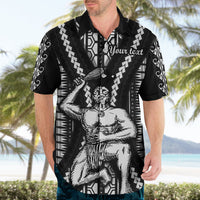 Custom Maori Fathers Day New Zealand Hawaiian Shirt Aroha Ahau Ki A Koe Papa - Black - Wonder Print Shop