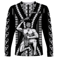 Custom Maori Fathers Day New Zealand Long Sleeve Shirt Aroha Ahau Ki A Koe Papa - Black - Wonder Print Shop