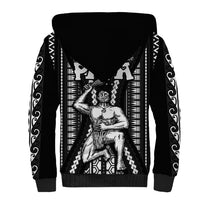 Custom Maori Fathers Day New Zealand Sherpa Hoodie Aroha Ahau Ki A Koe Papa - Black - Wonder Print Shop