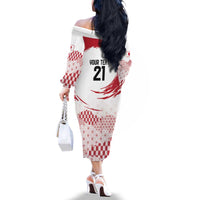 Custom Japan Sevens Family Matching Off The Shoulder Long Sleeve Dress and Hawaiian Shirt Japanese Rising Sun with Hemp Leaf Pattern - Wonder Print Shop