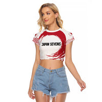 Custom Japan Sevens Raglan Cropped T Shirt Japanese Rising Sun with Hemp Leaf Pattern - Wonder Print Shop