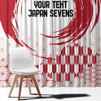 Custom Japan Sevens Window Curtain Japanese Rising Sun with Hemp Leaf Pattern - Wonder Print Shop