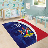 Namibia Cricket Custom Area Rug Coat of arms Namibian Pattern - Wonder Print Shop