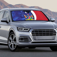 Namibia Cricket Custom Auto Sun Shade Coat of arms Namibian Pattern - Wonder Print Shop