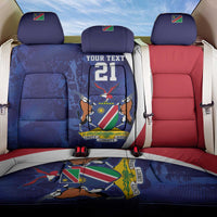 Namibia Cricket Custom Back Car Seat Cover Coat of arms Namibian Pattern - Wonder Print Shop