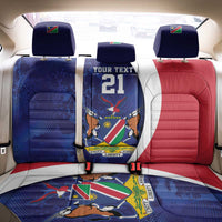 Namibia Cricket Custom Back Car Seat Cover Coat of arms Namibian Pattern - Wonder Print Shop