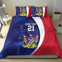 Namibia Cricket Custom Bedding Set Coat of arms Namibian Pattern - Wonder Print Shop