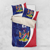 Namibia Cricket Custom Bedding Set Coat of arms Namibian Pattern - Wonder Print Shop