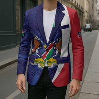 Namibia Cricket Custom Blazer Coat of arms Namibian Pattern - Wonder Print Shop