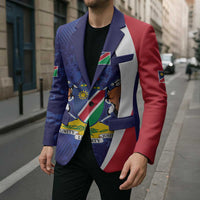 Namibia Cricket Custom Blazer Coat of arms Namibian Pattern - Wonder Print Shop