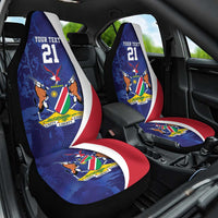 Namibia Cricket Custom Car Seat Cover Coat of arms Namibian Pattern - Wonder Print Shop