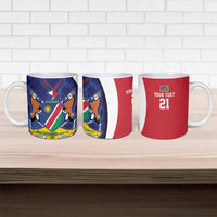 Namibia Cricket Custom Ceramic Mug Coat of arms Namibian Pattern - Wonder Print Shop