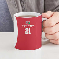Namibia Cricket Custom Ceramic Mug Coat of arms Namibian Pattern - Wonder Print Shop
