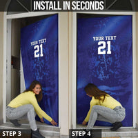 Namibia Cricket Custom Door Cover Coat of arms Namibian Pattern - Wonder Print Shop