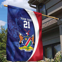 Namibia Cricket Custom Garden Flag Coat of arms Namibian Pattern - Wonder Print Shop