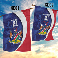 Namibia Cricket Custom Garden Flag Coat of arms Namibian Pattern - Wonder Print Shop