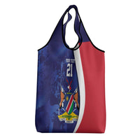 Namibia Cricket Custom Grocery Bag Coat of arms Namibian Pattern - Wonder Print Shop