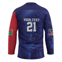 Namibia Cricket Custom Hockey Jersey Coat of arms Namibian Pattern - Wonder Print Shop