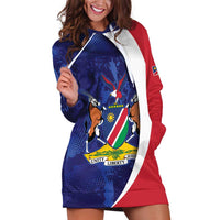 Namibia Cricket Custom Hoodie Dress Coat of arms Namibian Pattern - Wonder Print Shop