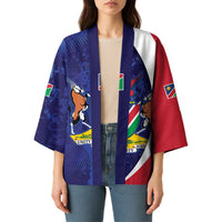 Namibia Cricket Custom Kimono Coat of arms Namibian Pattern - Wonder Print Shop
